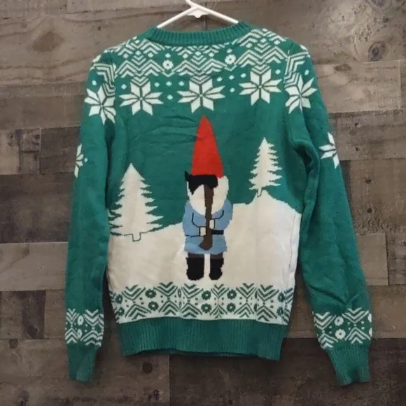 Tipsy Elves ugly Christmas sweater gnome with axe 🪓 - Picture 2 of 4